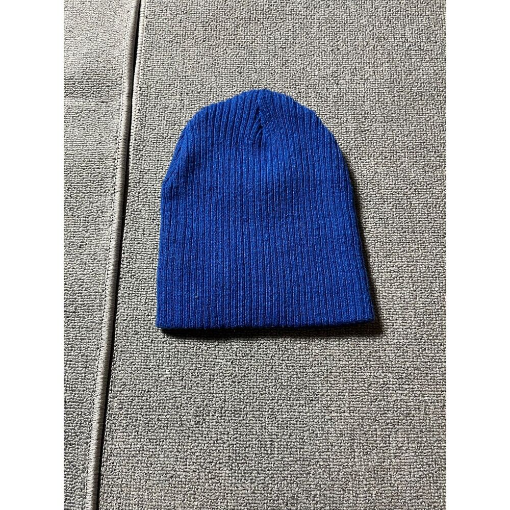 Royal Blue Ribbed Knit Beanie Hat Unisex Winter Skull Cap
